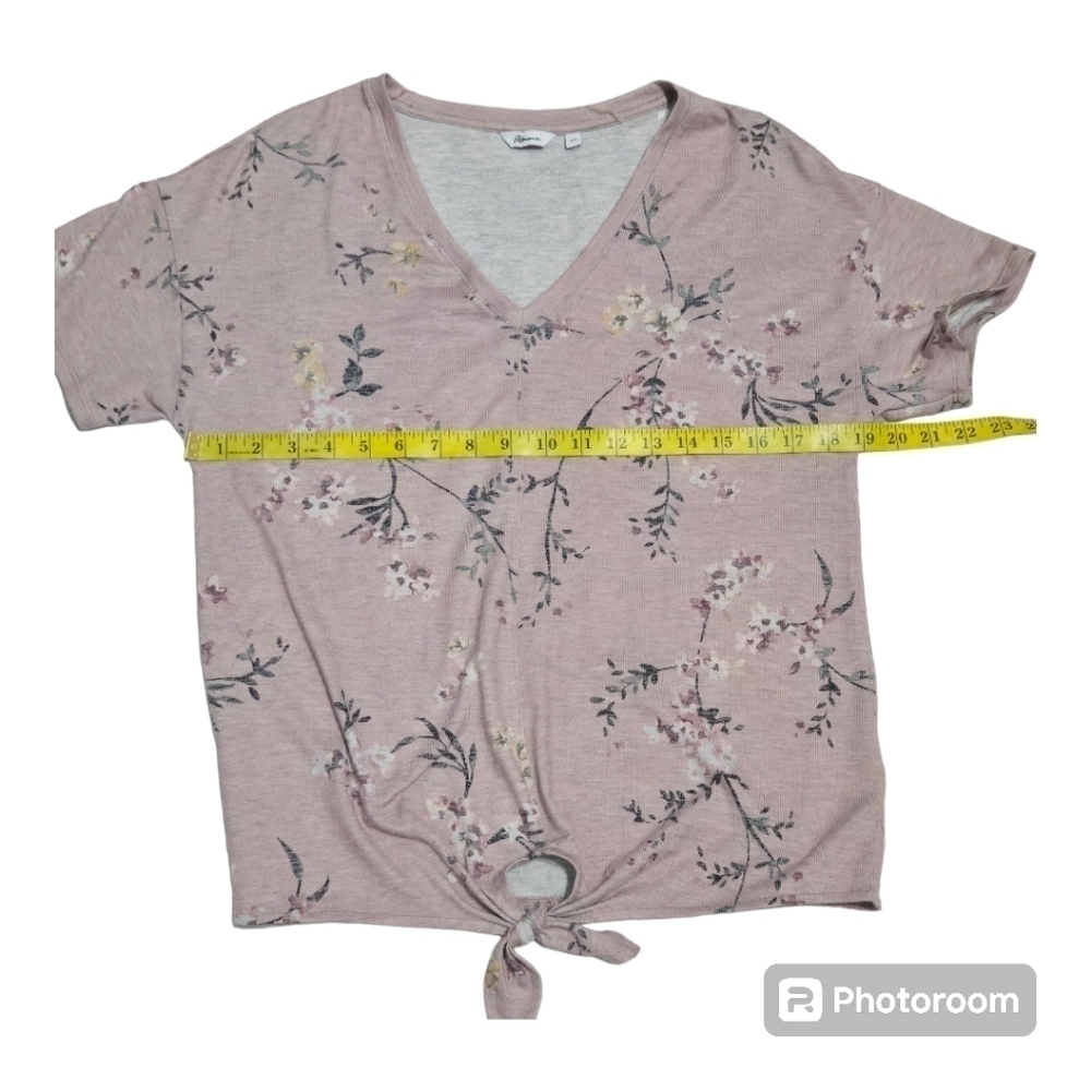 Reitmans Tie-Front Floral Top - Picture 4 of 6